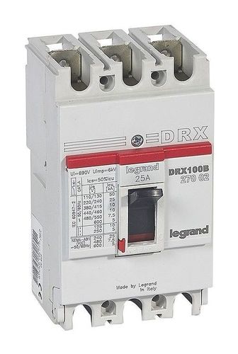 Силовой автомат Legrand DRX 125, термомагнитный, 10кА, 3P, 25А