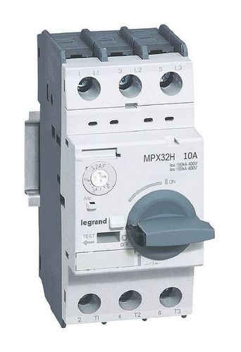 Силовой автомат для защиты двигателя Legrand MPX³ 10А 3P, термомагнитный расцепитель, 417330
