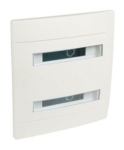 Распределительный шкаф Practibox 24 мод., IP40, встраиваемый, пластик, белая дверь, с клеммами