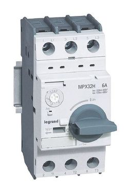 Силовой автомат для защиты двигателя MPX³ 6А 3P, термомагнитный расцепитель, 417328