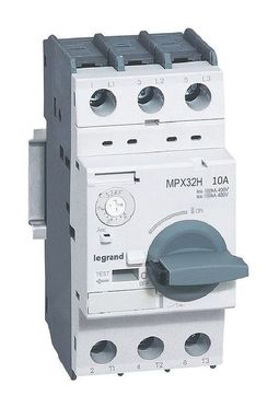 Силовой автомат для защиты двигателя MPX³ 10А 3P, термомагнитный расцепитель, 417330